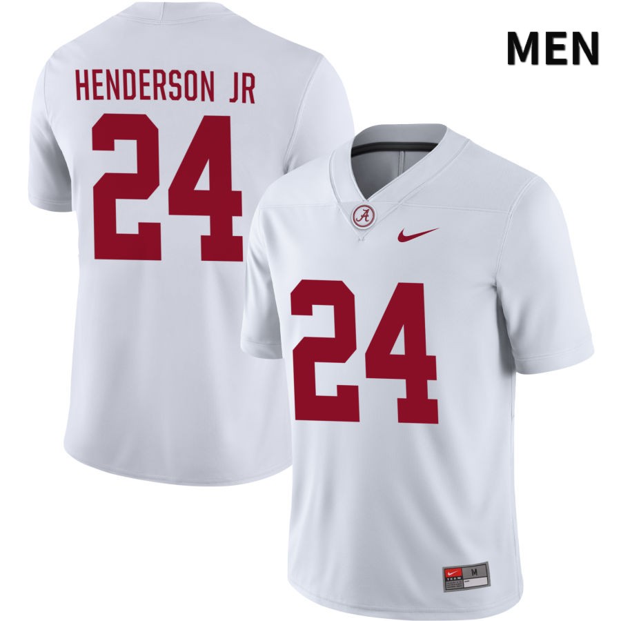 Alabama Crimson Tide Men's Emmanuel Henderson Jr #24 NIL White 2022 NCAA Authentic Stitched College Football Jersey QC16C68SV